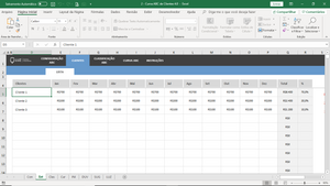 Planilha de Curva ABC de Clientes em Excel 4.0
