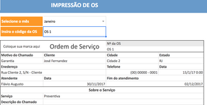 Planilha Google de Ordem de Serviço