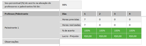 Planilha de Precificação de Cursos em Excel 4.0