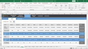Planilha de Gestão de Portfolio de Investimentos em Excel 4.0